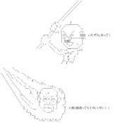 円高大臣を仕置きのアスキーアート画像