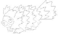 ジグザグマのアスキーアート画像