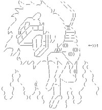 オシシ化面のアスキーアート画像