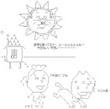磯野波平は太陽のようにのアスキーアート画像