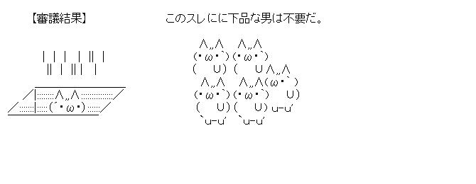 審議結果　床があくのアスキーアート画像