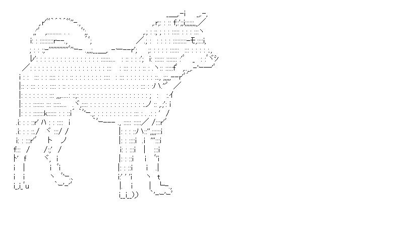 柴犬のアスキーアート画像