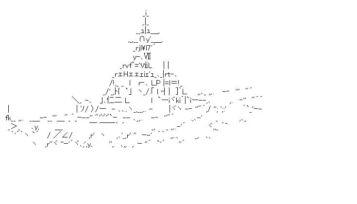 自衛艦のアスキーアート画像