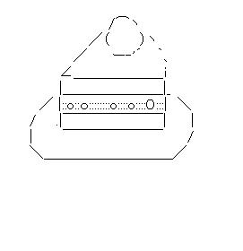 イチゴショートケーキのアスキーアート画像