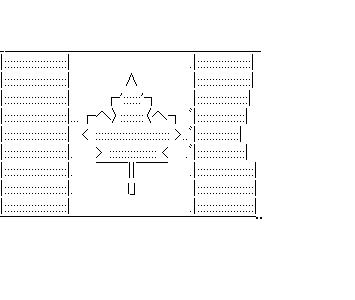カナダ　国旗のアスキーアート画像