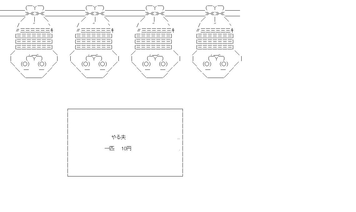 愛玩具「やる夫」のアスキーアート画像