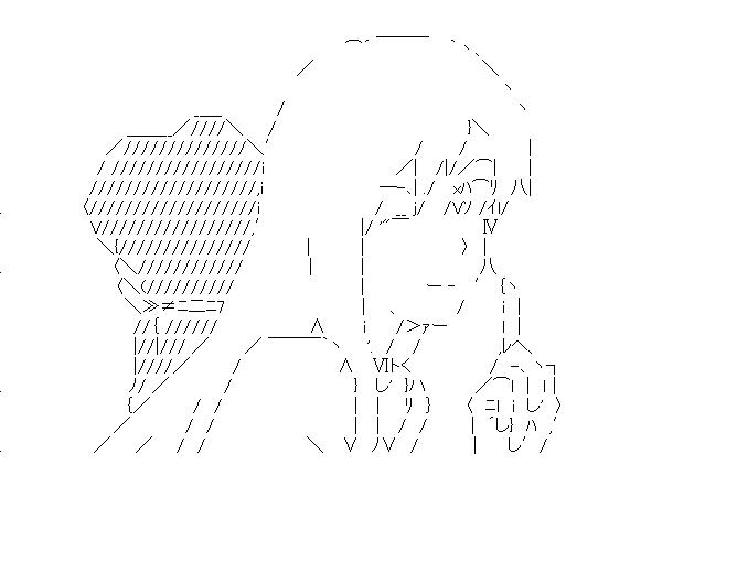 篠原夏希2　サマーウォーズのアスキーアート画像