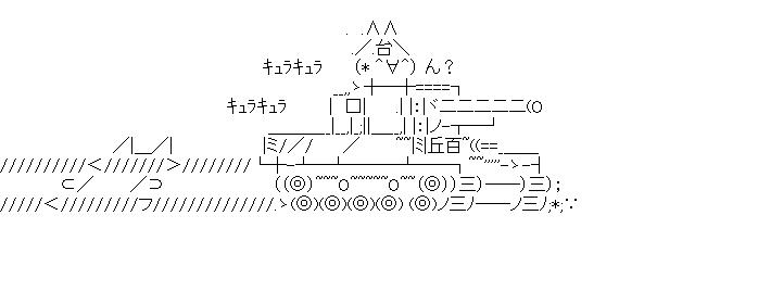 台湾が戦車でニダーをのアスキーアート画像