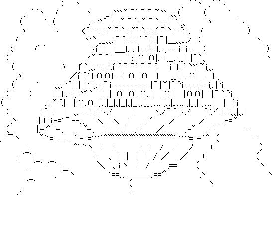 ラピュタ城　1のアスキーアート画像