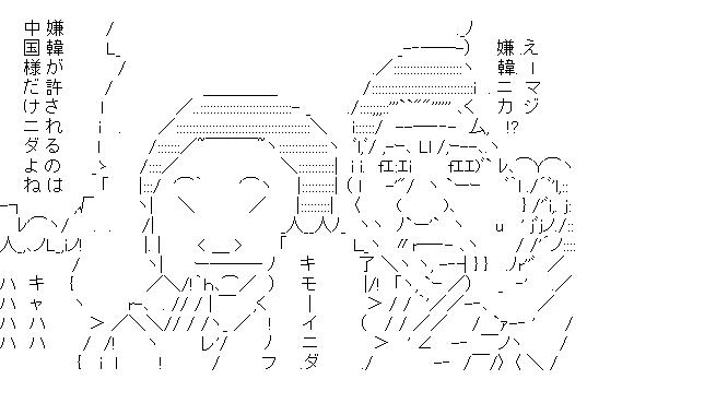 辛淑玉と盧武鉉のアスキーアート画像