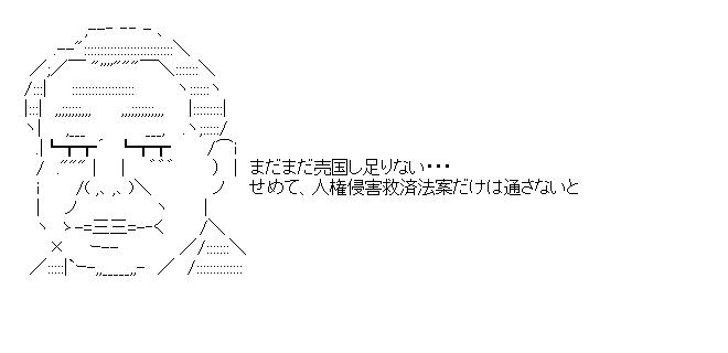 野田総理　まだまだ売国し足りないのアスキーアート画像