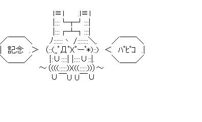 記念パピコのアスキーアート画像