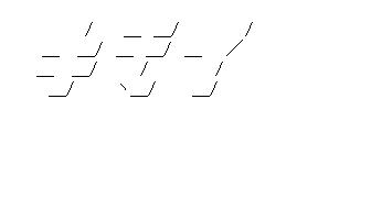 キモイ文字のアスキーアート画像