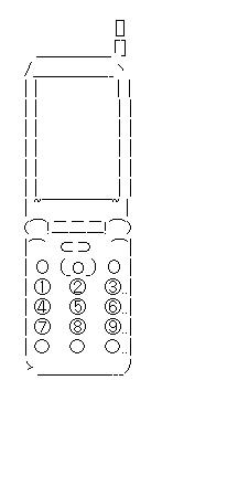 携帯電話のアスキーアート画像