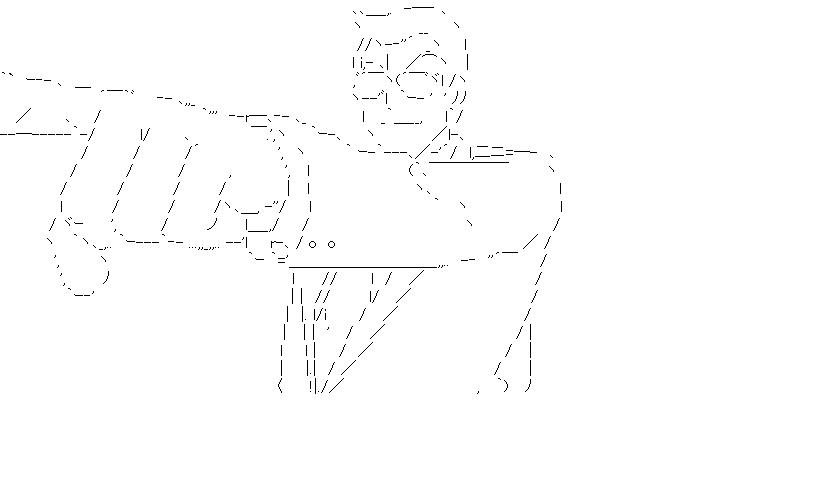 五分刈り刑事（キン肉マン）のアスキーアート画像