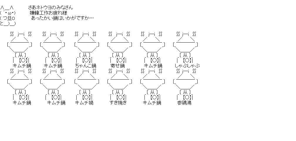 鍋どうぞのアスキーアート画像