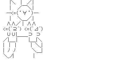 パペットマペット自民党のアスキーアート画像