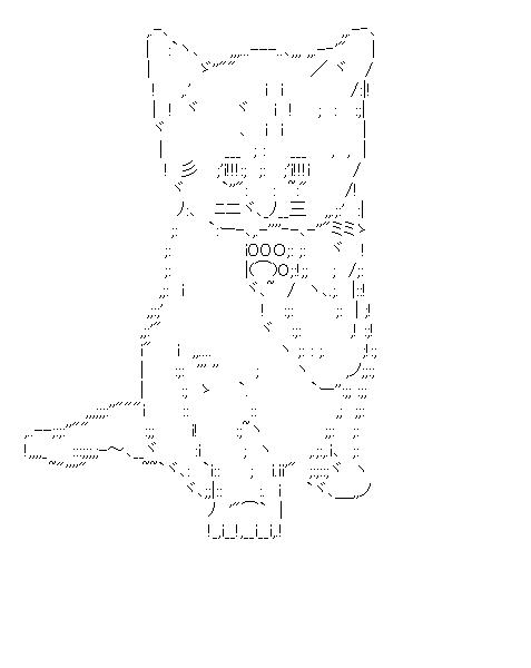 ネコのアスキーアート画像