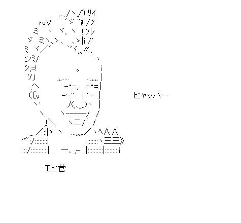 菅前首相　ヒャッハーのアスキーアート画像