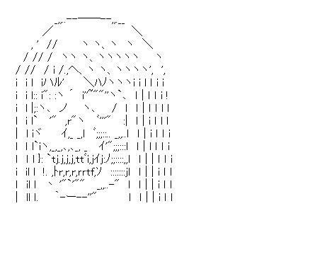 女性の頭蓋骨のアスキーアート画像