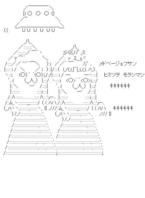 鳩山夫妻　宇宙人のアスキーアート画像