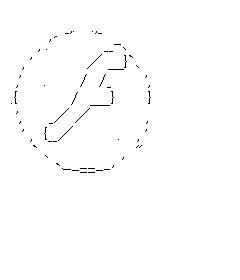 Flash Player　ロゴのアスキーアート画像