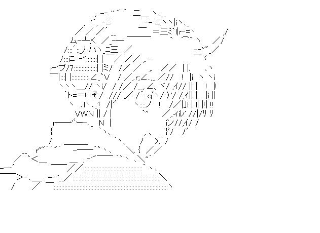 神楽2（銀魂）のアスキーアート画像
