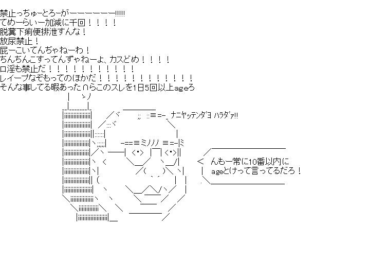 ちんちんこするな！！のアスキーアート画像