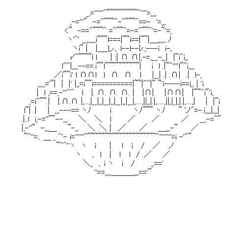 天空の城ラピュタのアスキーアート画像