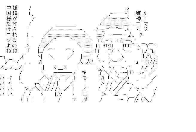 辛淑玉と盧武鉉のアスキーアート画像