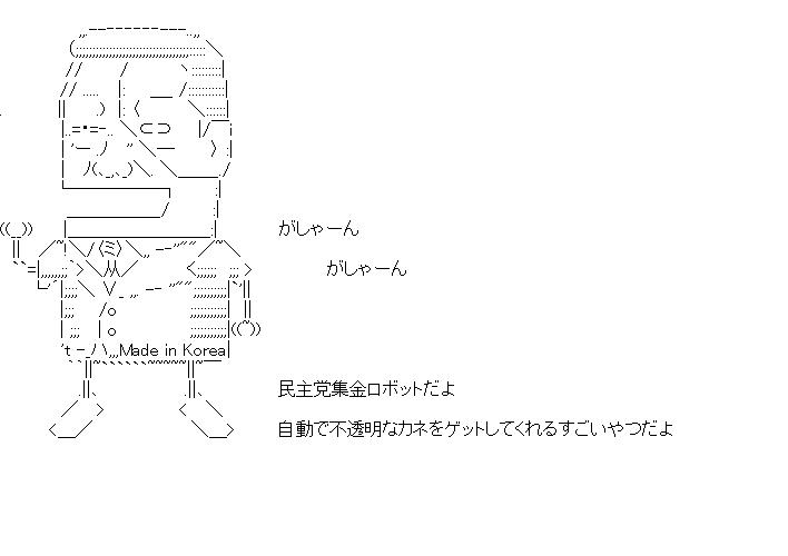 集金ロボットのアスキーアート画像