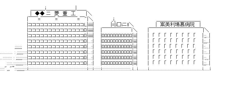 三菱重工ビルのアスキーアート画像