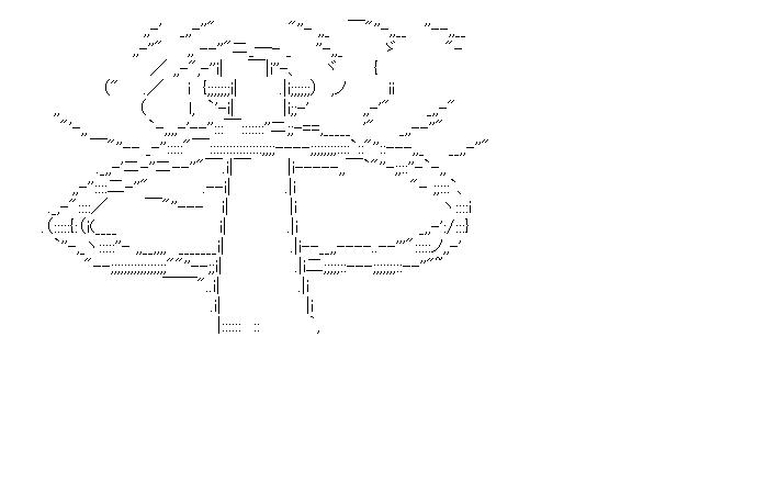 きのこ雲のアスキーアート画像