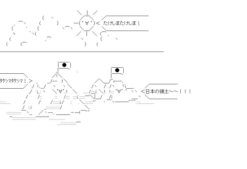２月２２日は竹島の日のアスキーアート画像