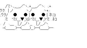猫クマーのアスキーアート画像