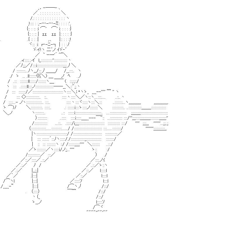 ヌケドナノレドが競馬！のアスキーアート画像