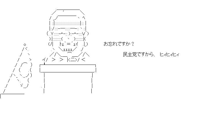 枝野記者会見のアスキーアート画像