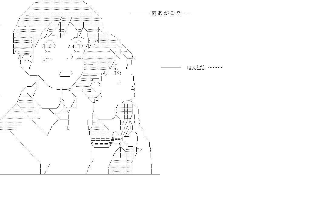 月島雫　天沢聖司2のアスキーアート画像