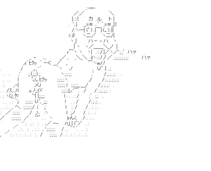 失禁する犬作のアスキーアート画像